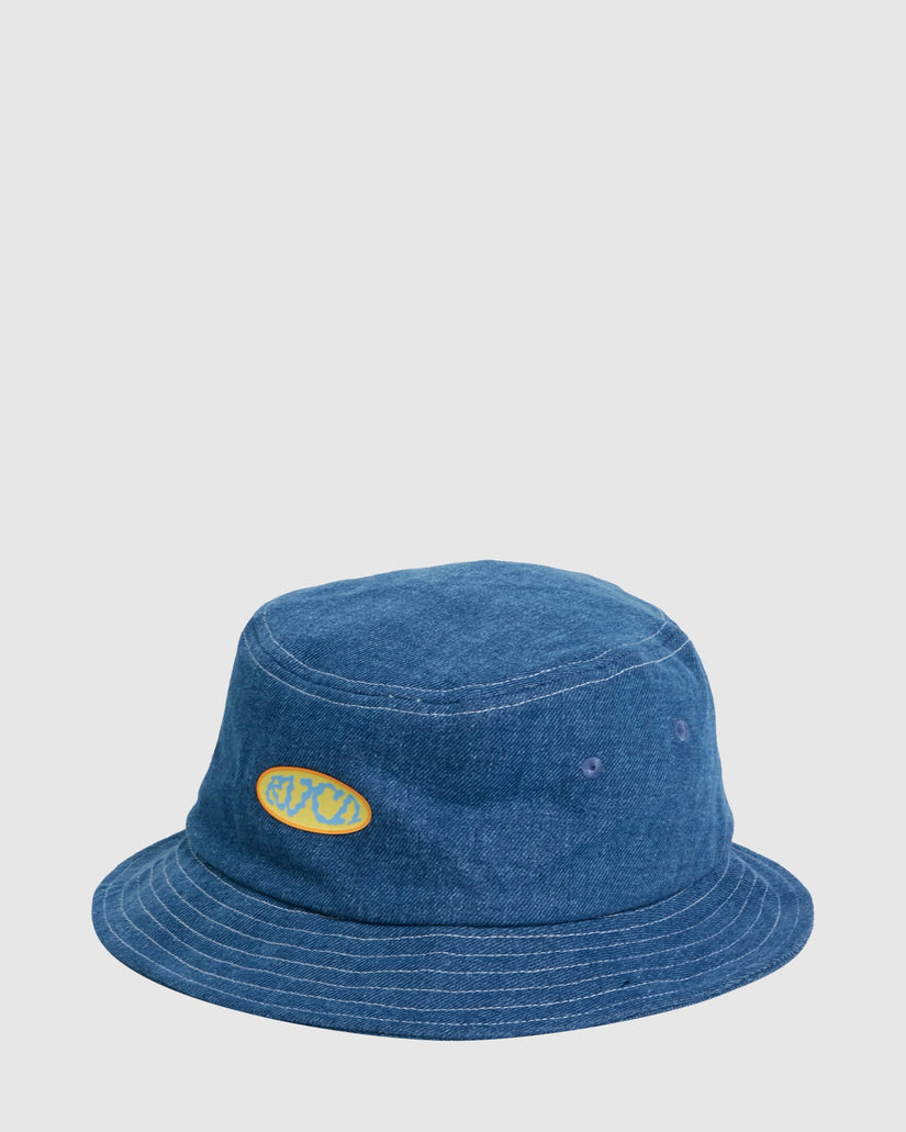 Womens Distort Denim Bucket Hat