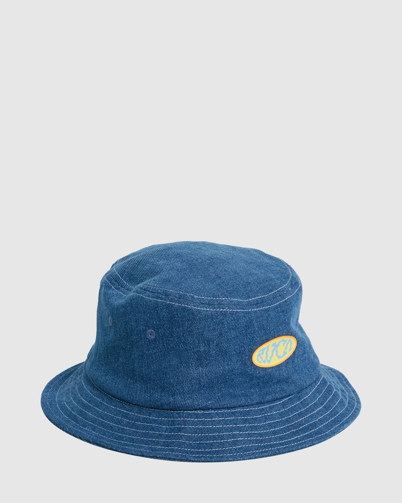Womens Distort Denim Bucket Hat
