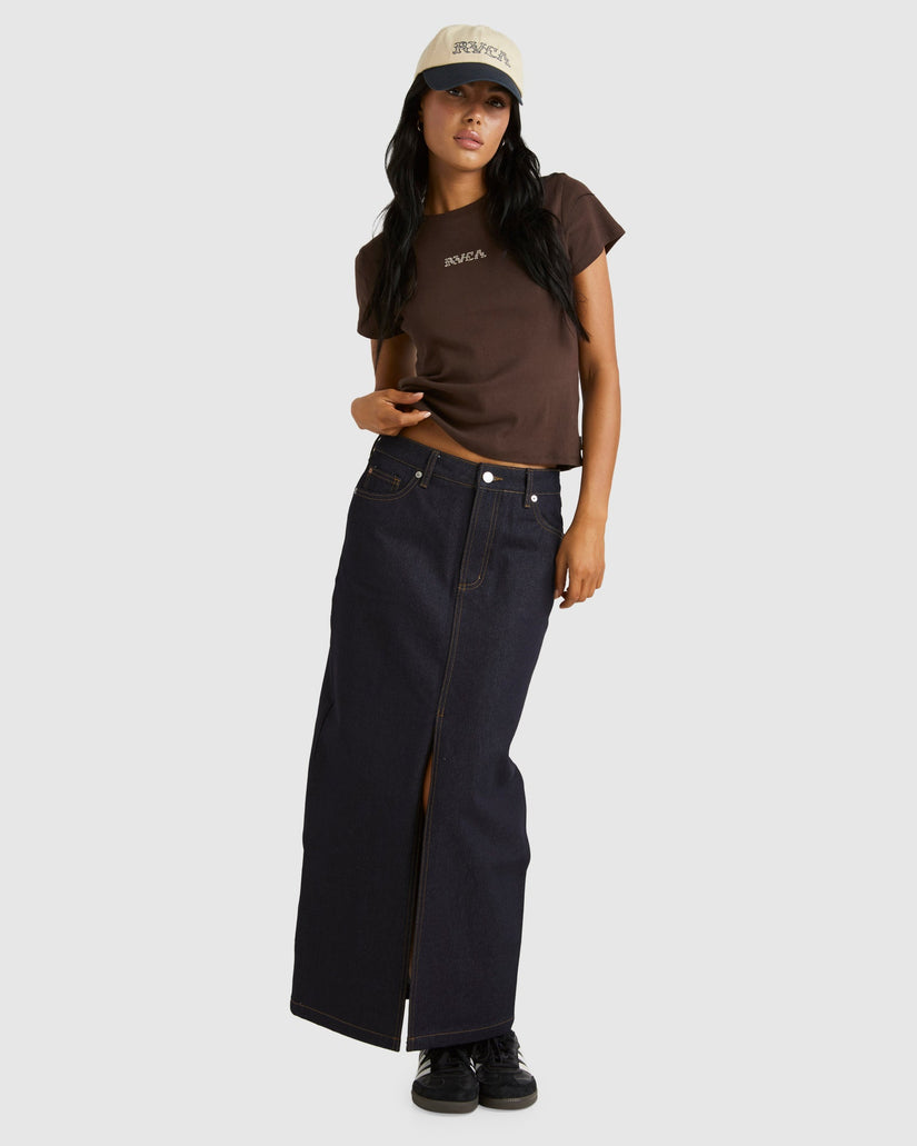 Womens Rvca County Shrunken T-Shirt