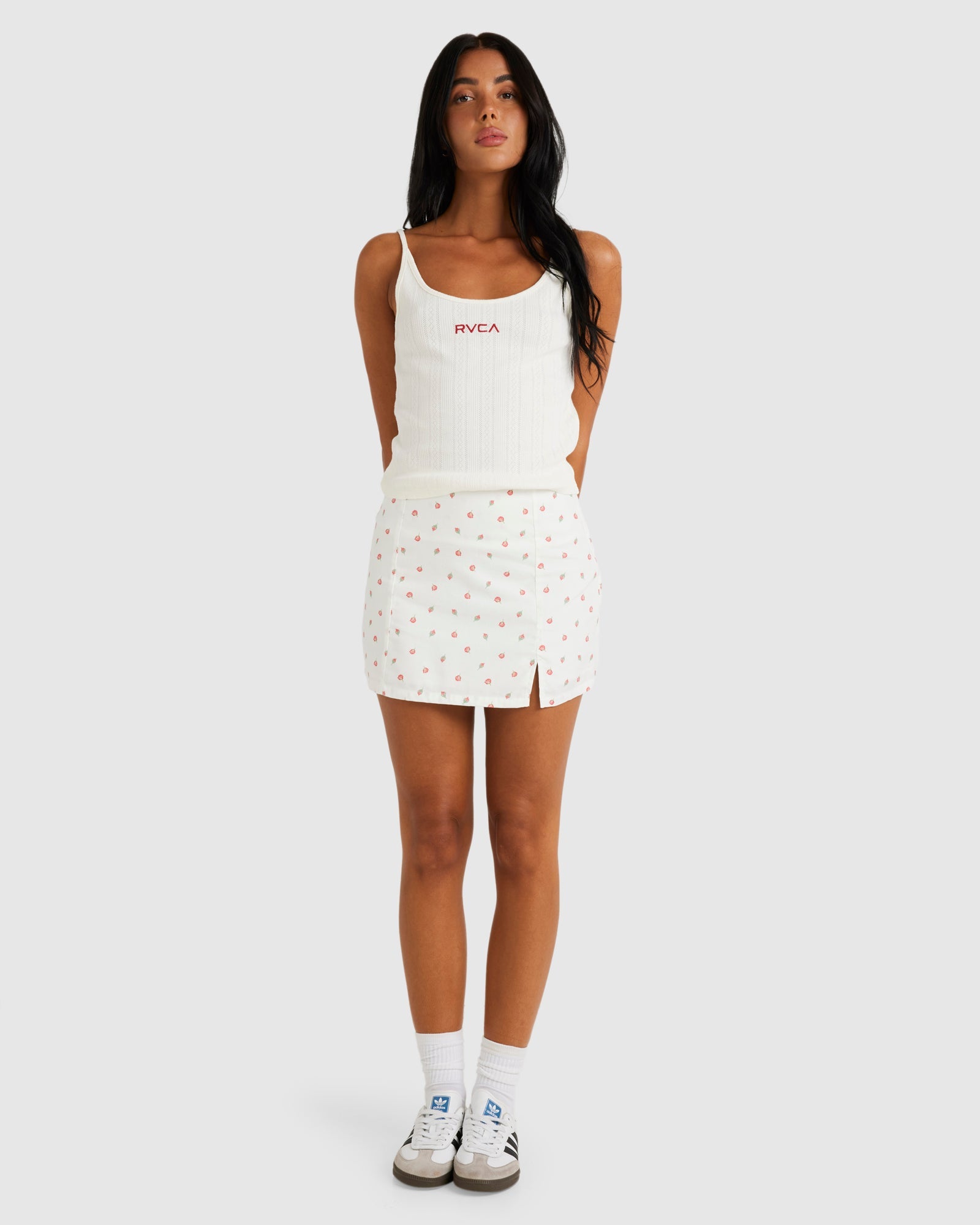 Womens Rose Bud Pointelle Tank Top