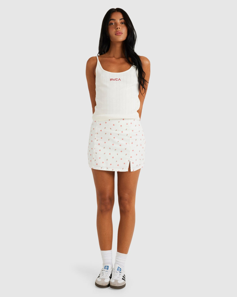 Womens Rose Bud Pointelle Tank Top