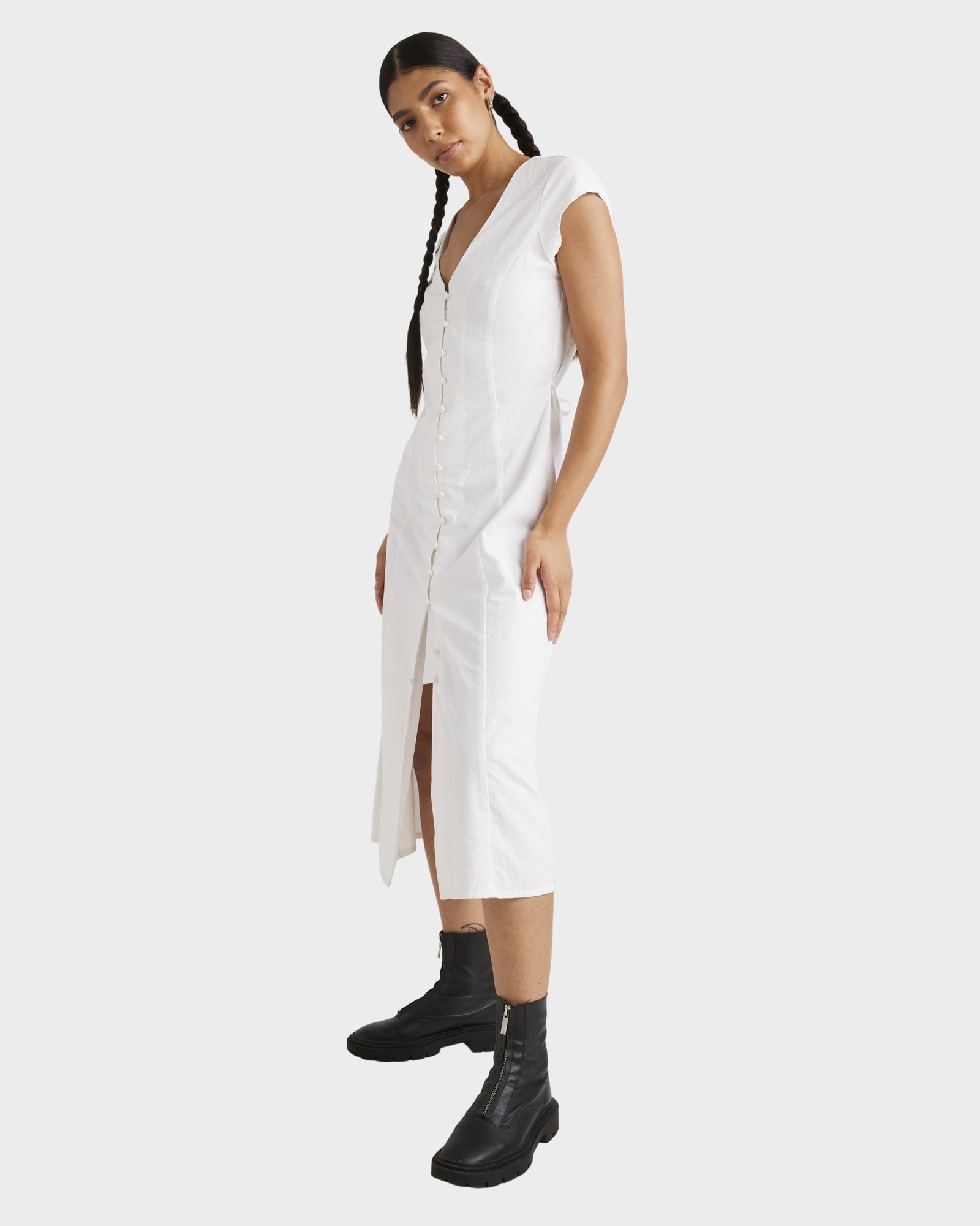 Womens Understated Midi Dress