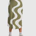 Womens Waves Annika Midi Skirt