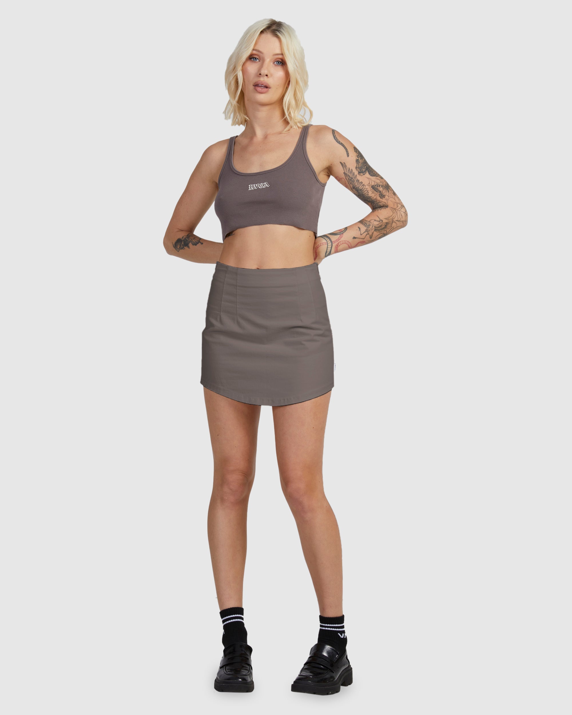 Twill Mini Skirt