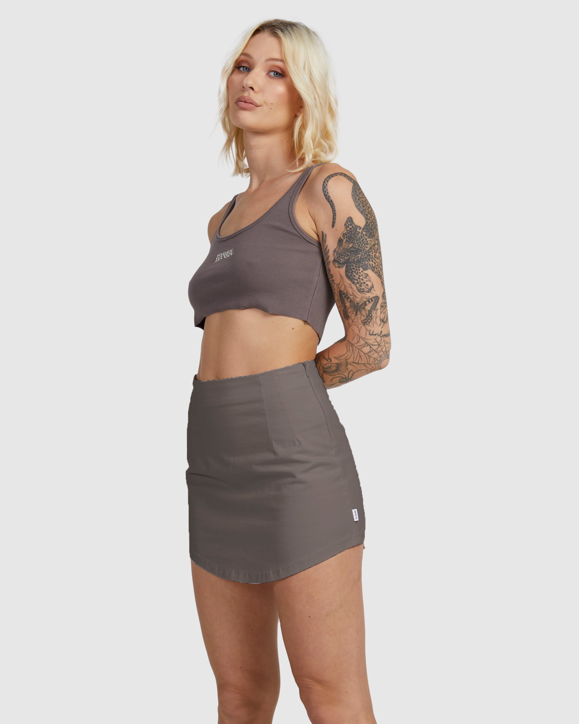 Twill Mini Skirt