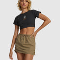 Womens Cargo Mini Skirt