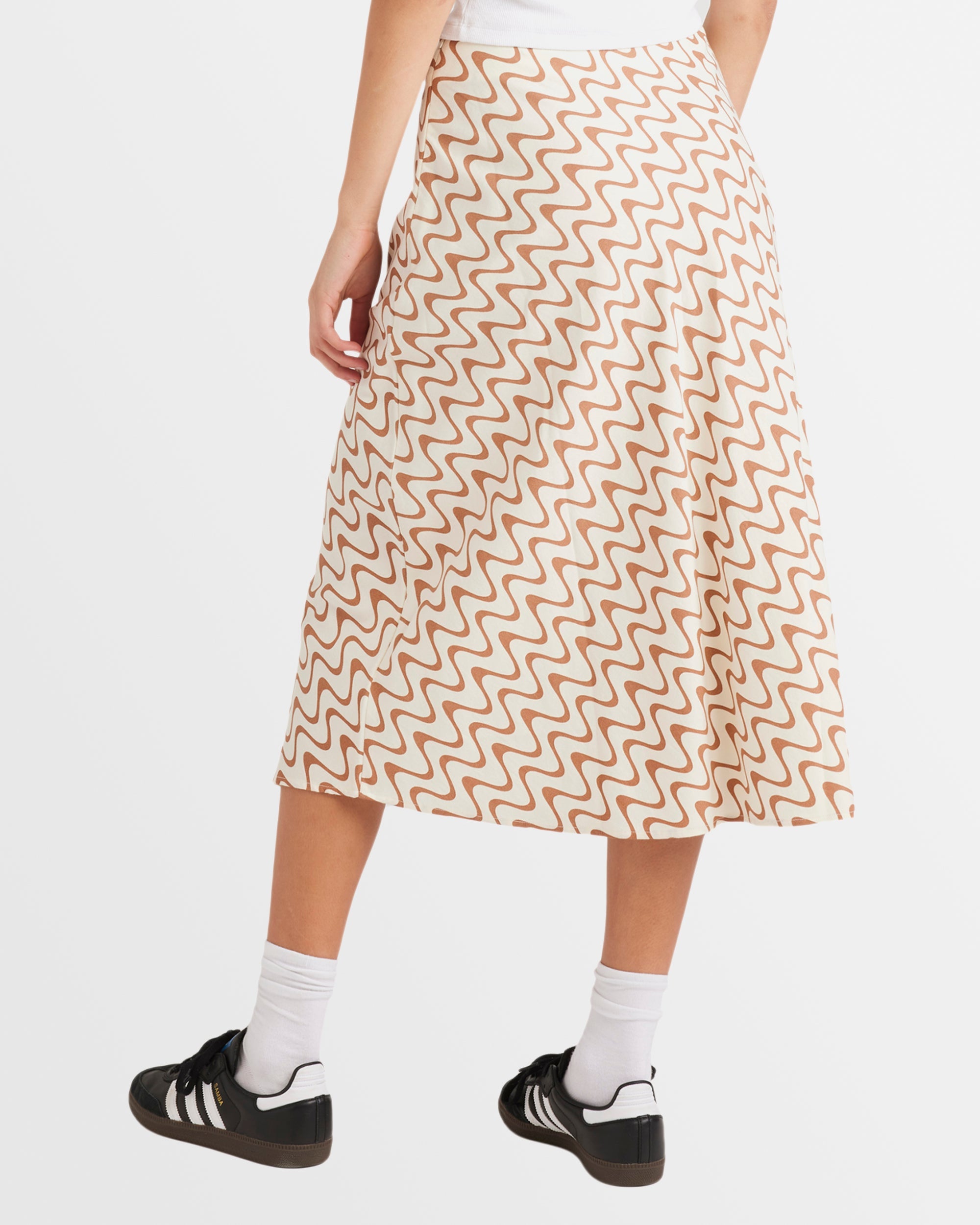 Womens Mod Waves Annika Midi Skirt