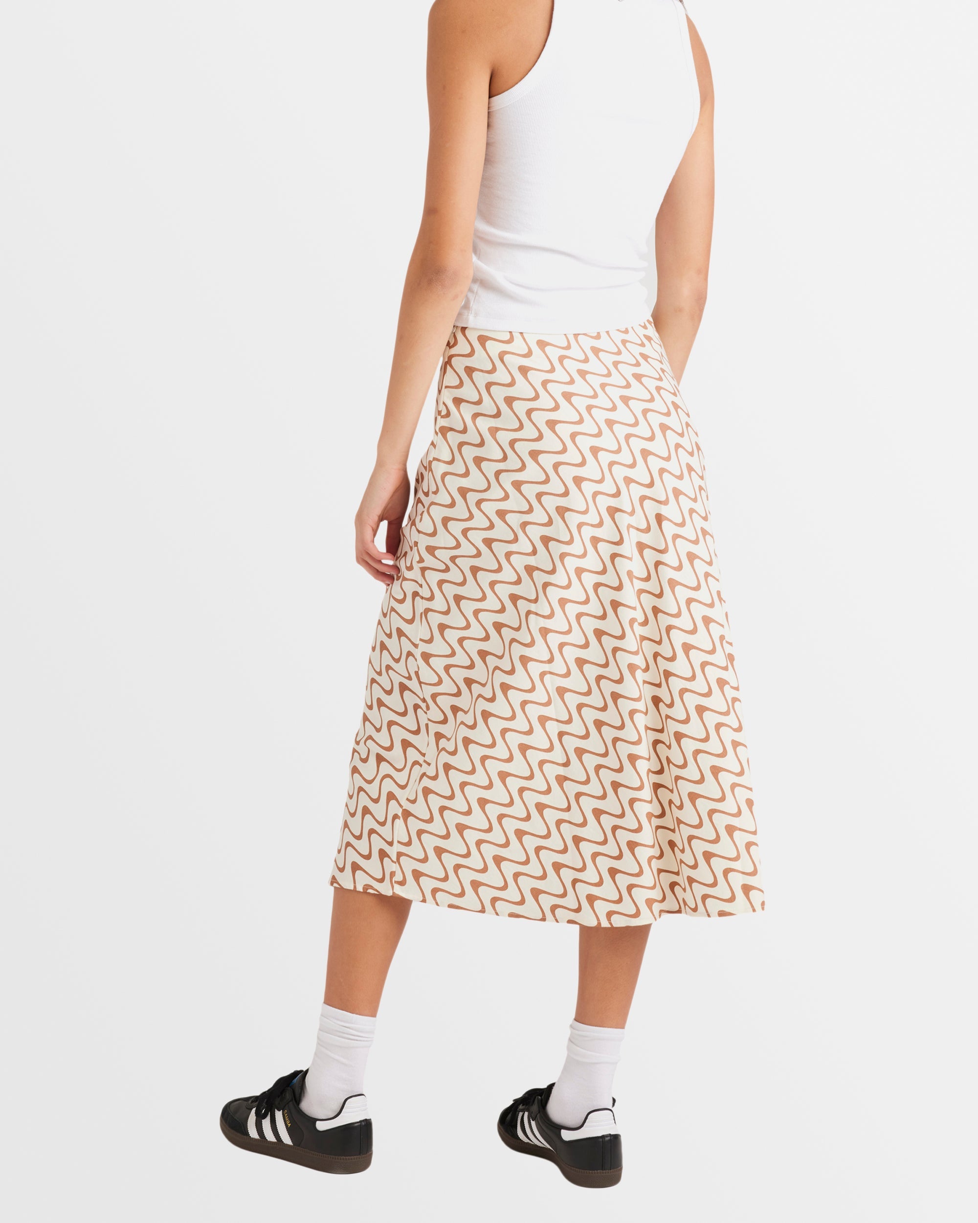 Womens Mod Waves Annika Midi Skirt