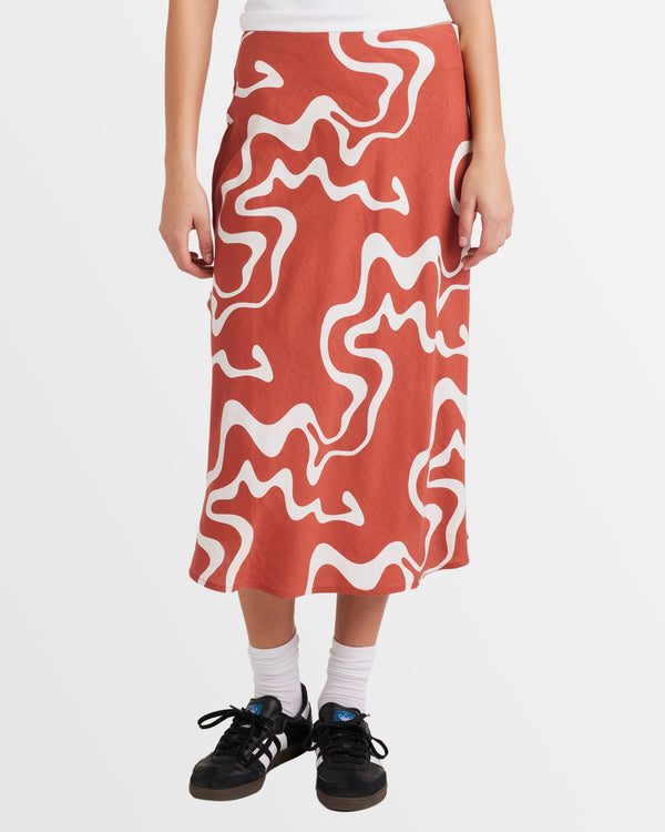 Spilt Annika Midi Skirt