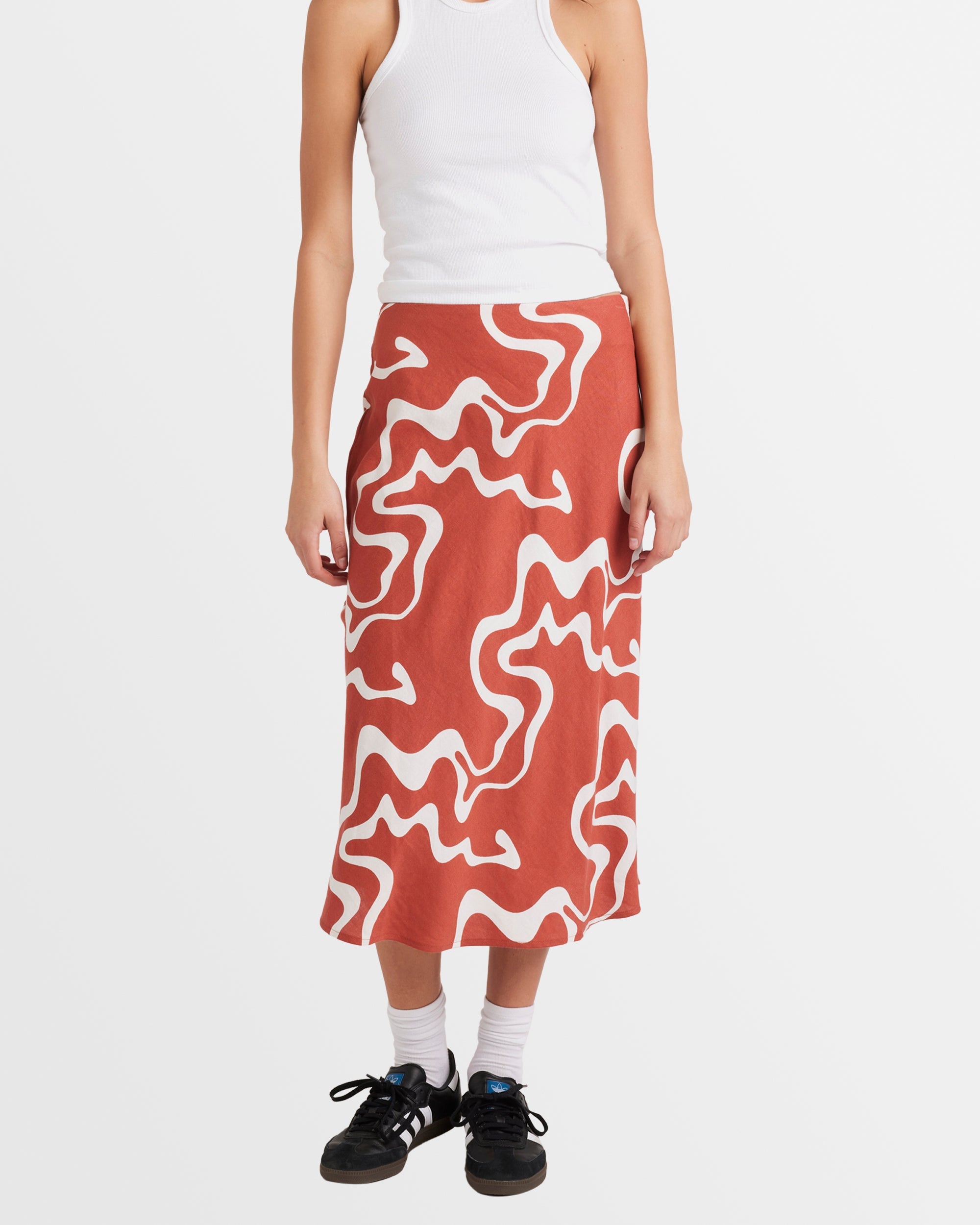 Spilt Annika Midi Skirt