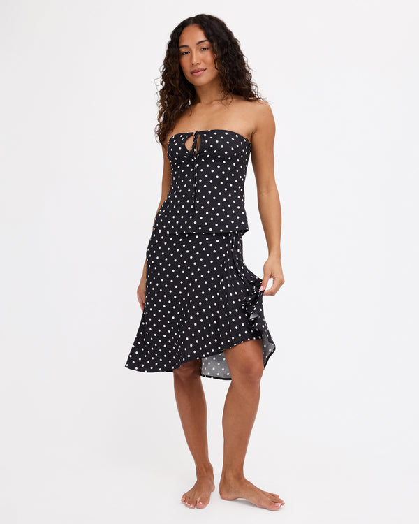 Womens Landon Polka Dot Midi Skirt