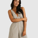 Womens Claire Plaid Romper