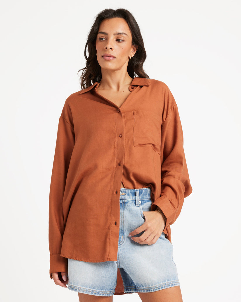 Womens Rvca Oversized Shirt