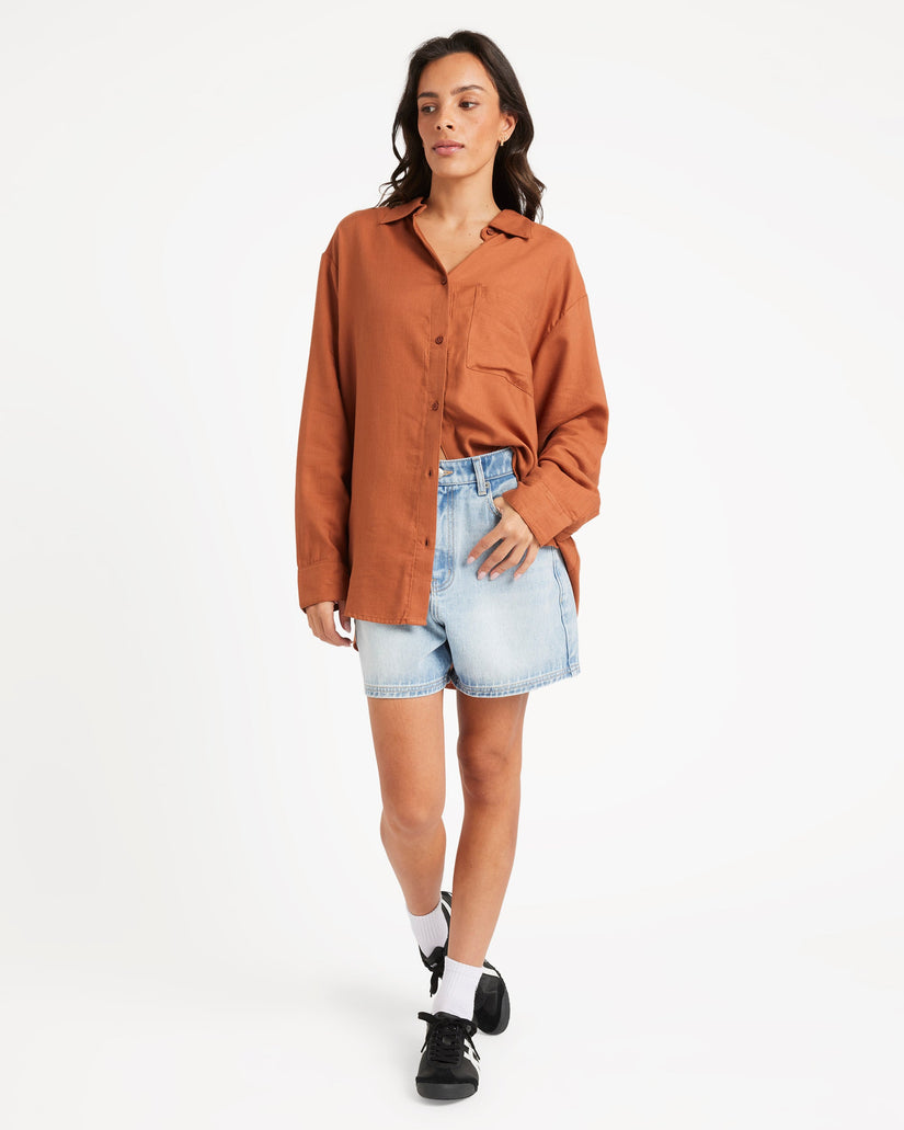 Womens Rvca Oversized Shirt