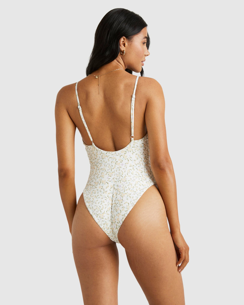Womens Ditsy Rib One Piece