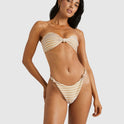 Womens Ripple And Twist Bandeau Bikini Top