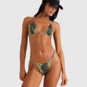Womens Distort Halter Slide Tri Bikini Top