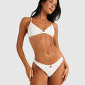 Womens Rose Bud Triangle Crossback Bikini Top