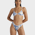 Womens Fleur Fixed Tri Bikini Top