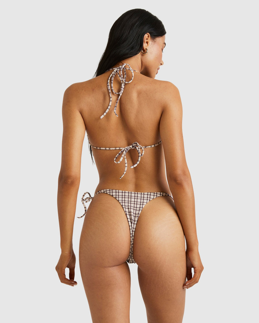 Womens Claire Plaid Tie Side Ultra Sk Bikini Bottom