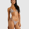 Womens Claire Plaid Tie Side Ultra Sk Bikini Bottom