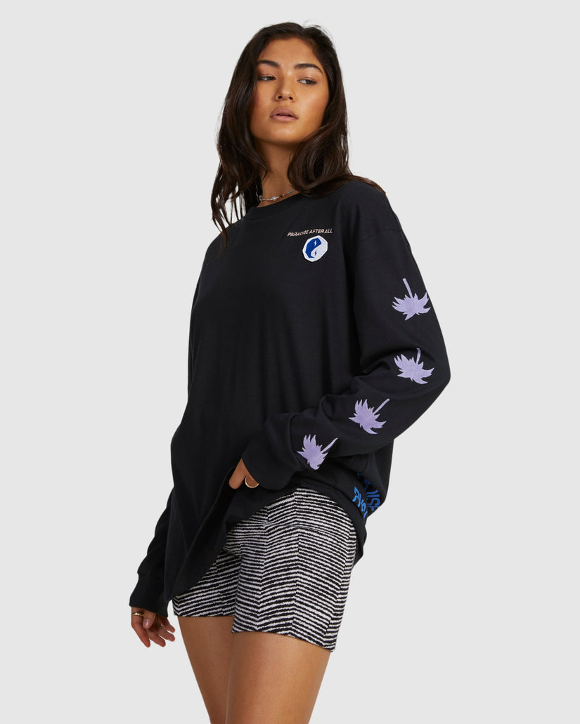 Womens Paradise Relaxed Long Sleeve T-Shirt