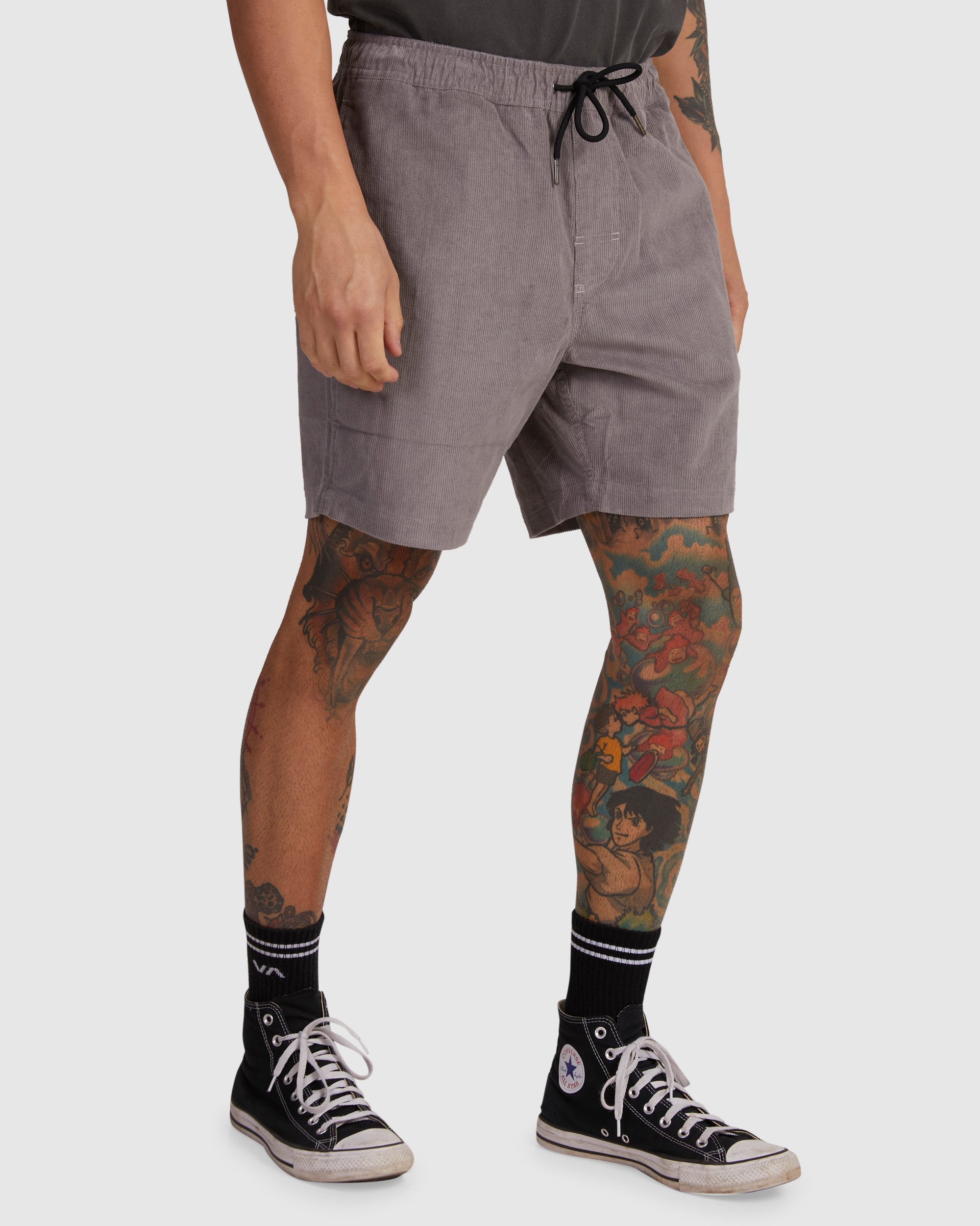 Escape Cord Elastic Script Shorts
