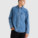 Mens RVCA Classics Denim Long Sleeve Top
