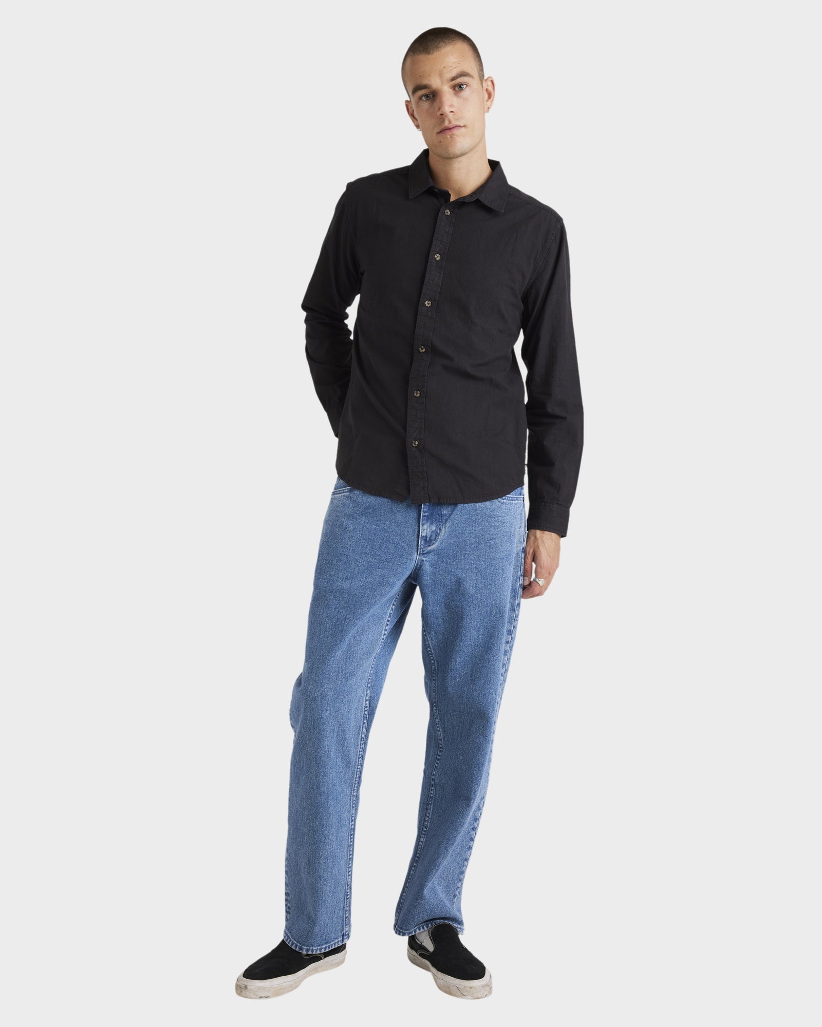 Mens Base Linen Long Sleeve Shirt