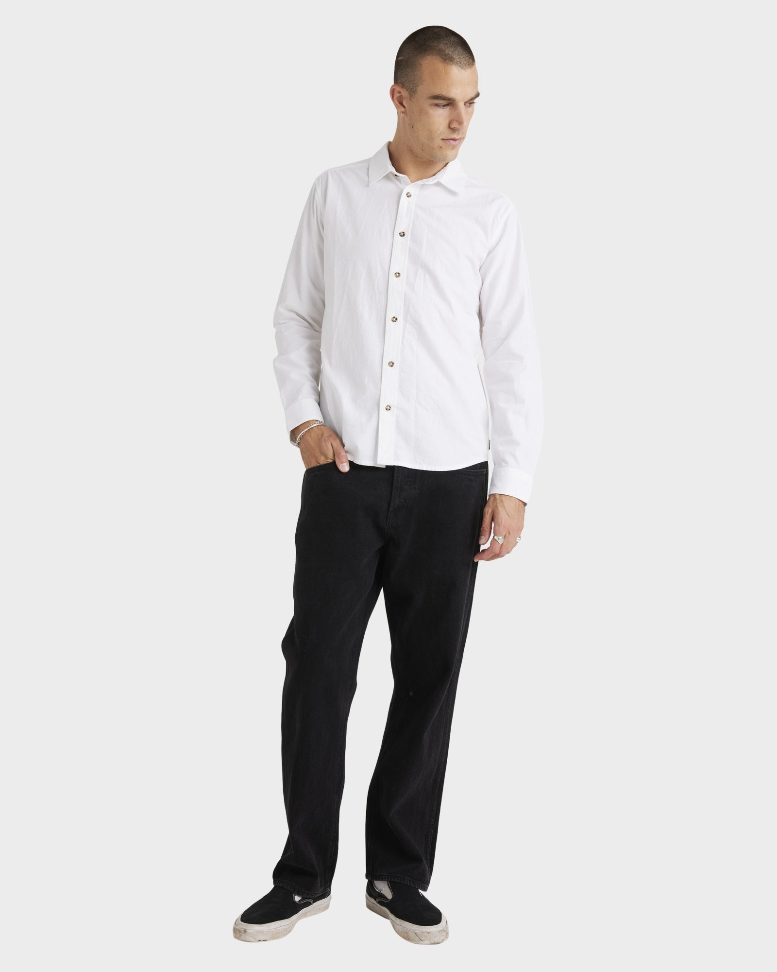 Mens Base Linen Long Sleeve Shirt