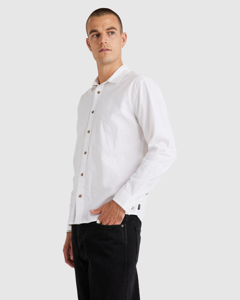 Mens Base Linen Long Sleeve Shirt