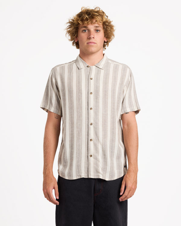 Mens Beat Stripe Short Sleeve Shirt