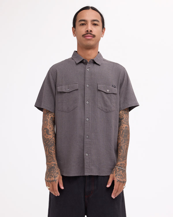Mens Costa Plaid Short Sleeve Shirt