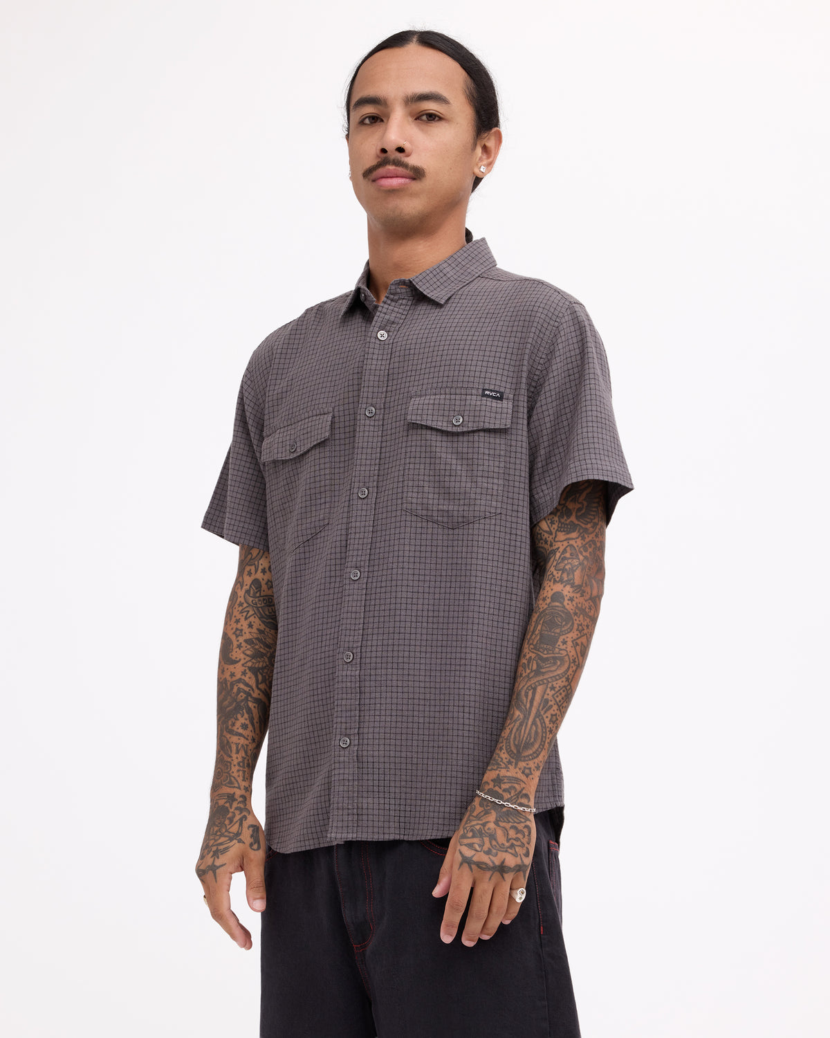 Mens Costa Plaid Short Sleeve Shirt