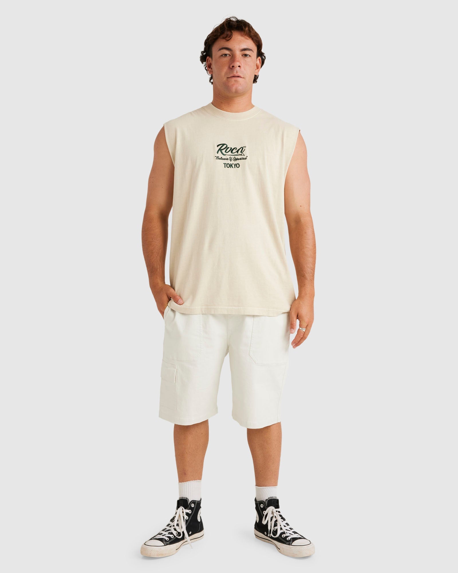 Mens RVCA Kanji Muscle Tank