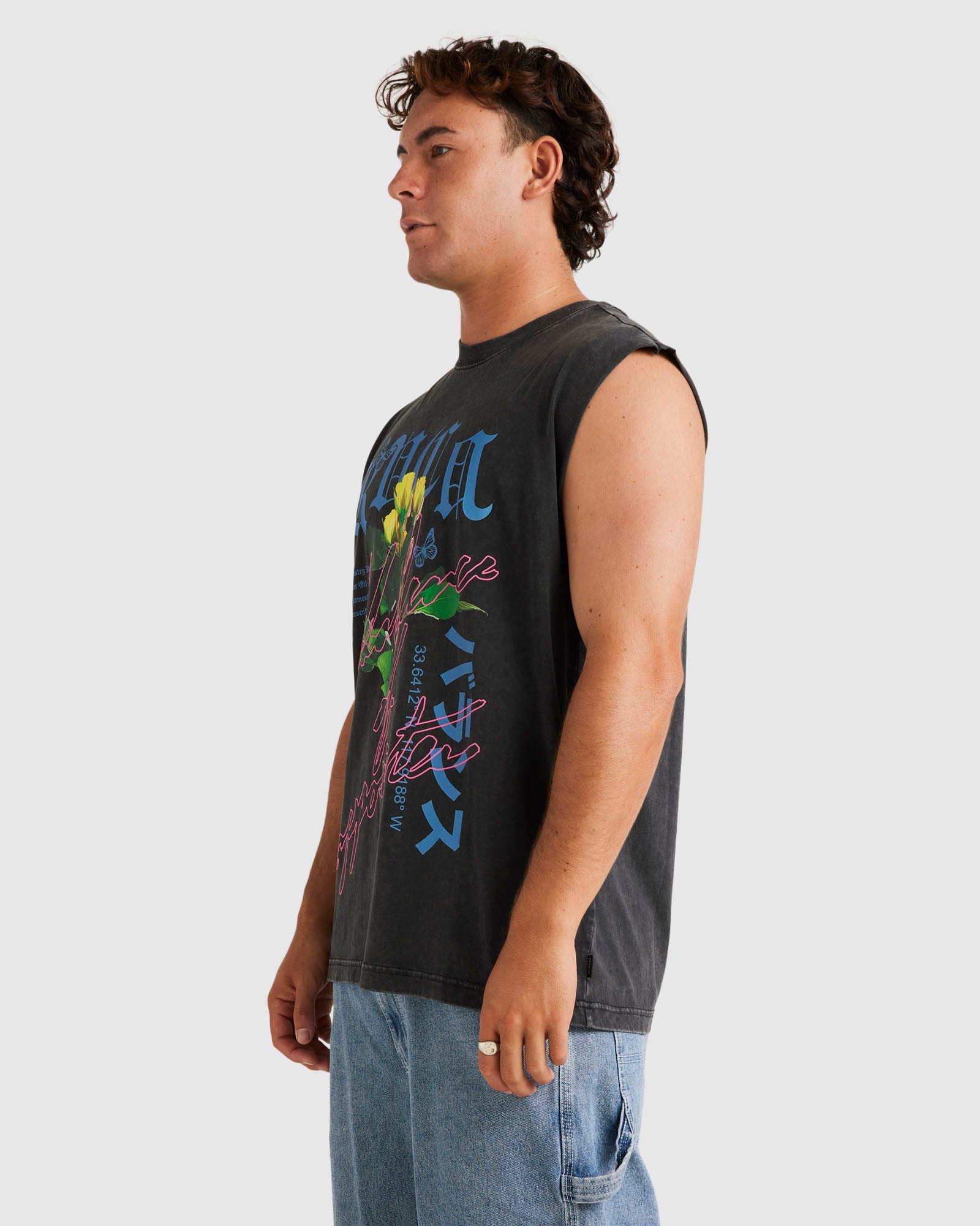Mens Neon Lights Muscle Tank